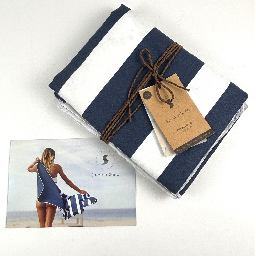 SummerSand‎ Original Towel Unisex 160x80cm Deep Blue NWT Sand Free Quick Dry